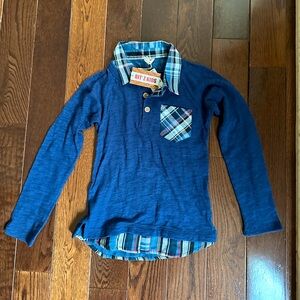 Bit’z Kids long sleeve blue shirt with collar